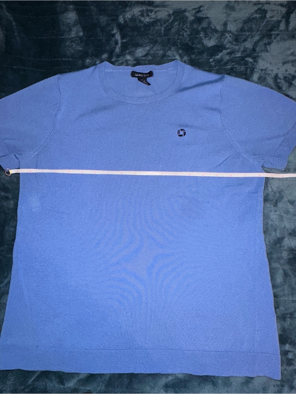 Lands' End Chase Women’s Short Sleeve Crewneck Shirt - Periwinkle Blue